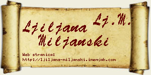 Ljiljana Miljanski vizit kartica